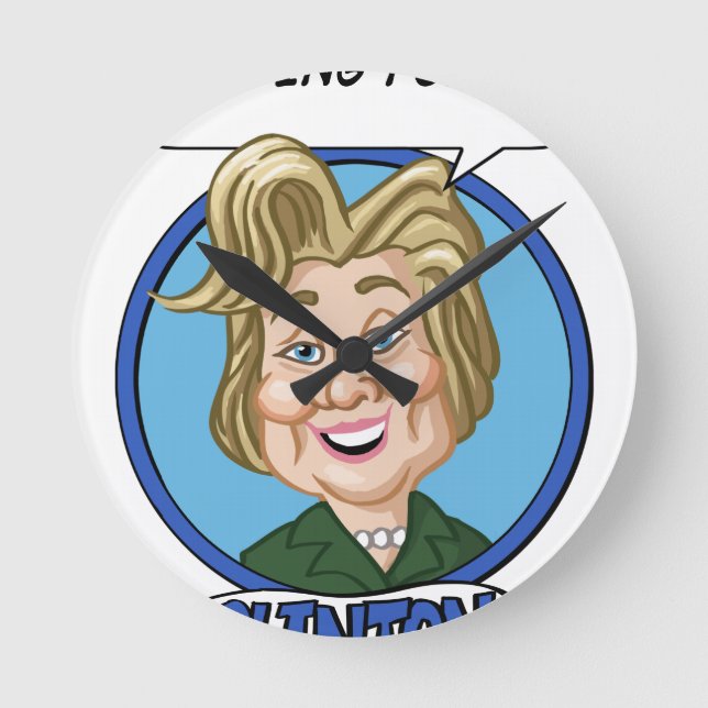 Hilary Clinton Election 2016 Round Clock (Front)
