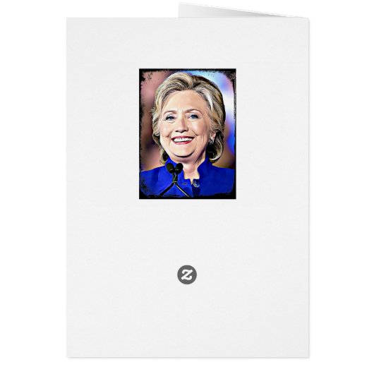 Hilary Clinton Memorabilia Digital Art Blank Card (Back)