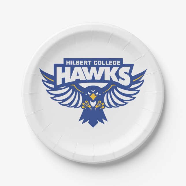 Hilbert College Hawks Paper Plates (Front)