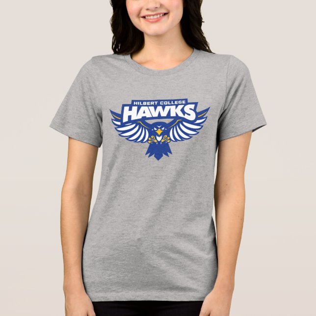 Hilbert College Hawks Tri-Blend Shirt (Front)