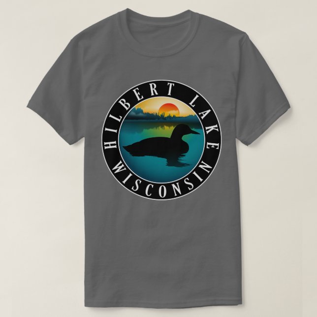 Hilbert Lake Wisconsin Loon T-Shirt (Design Front)