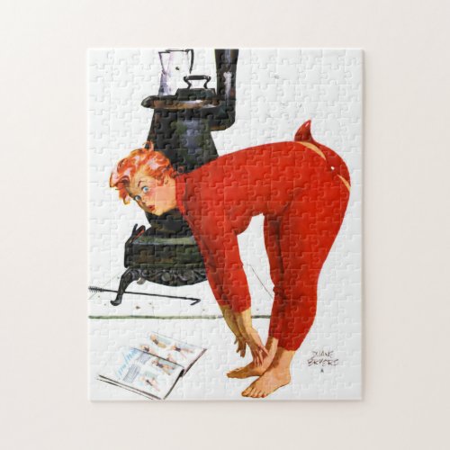 HILDA CURVY PINUP GIRL JIGSAW PUZZLE