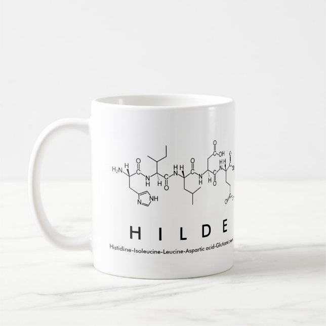 Hilde peptide name mug (Left)