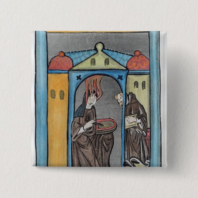 Hildegard of Bingen Pinback Button (Front)