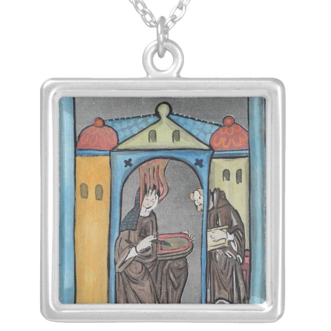 Hildegard of Bingen Silver Plated Necklace (Front)