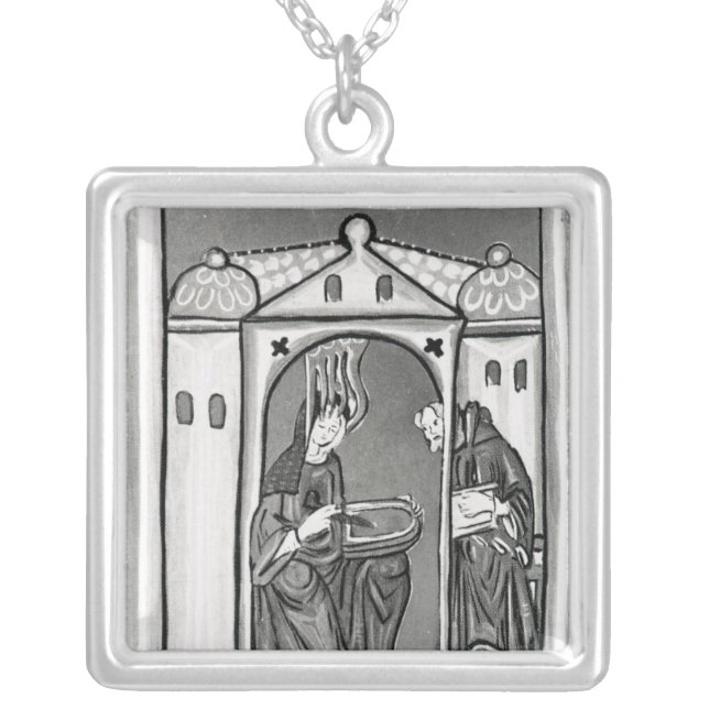 Hildegard of Bingen Silver Plated Necklace (Front)