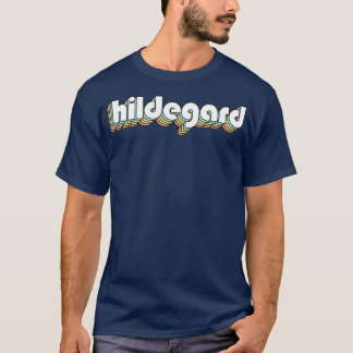 Hildegard Retro Rainbow Typography Faded Style T-Shirt