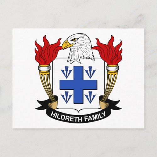 Hildreth Family Crest Postcard