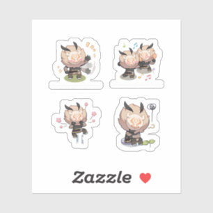 Hilichurl Genshin Impact 4 Pack Sticker Sheet