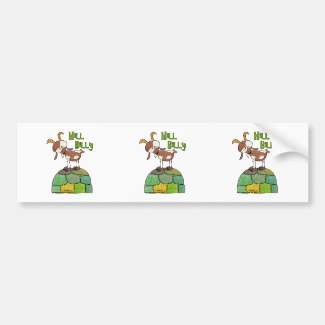 Hill Billy Bumper Sticker (Front)