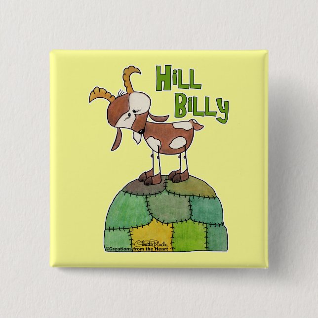 Hill Billy Pinback Button (Front)
