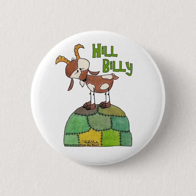 Hill Billy Pinback Button (Front)