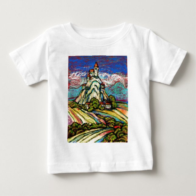 Hill Castle Fantasy Baby T-Shirt (Front)