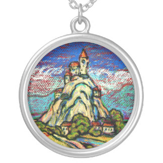 Hill Castle Fantasy Silver Plated Necklace