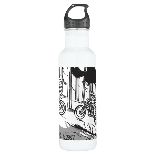 Hill Climbing Motocross Racers Stainless Steel Water Bottle (Front)