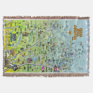 Hill Country 2014 Map Throw Blanket