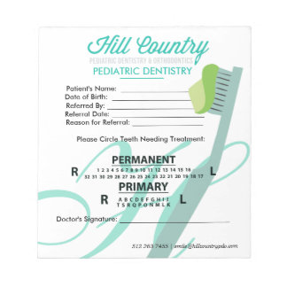 Hill Country PDO Dental Referral Notepad