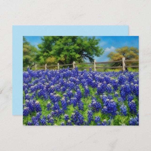 Hill Country Texas Bluebonnet Note Card Set (Front/Back)