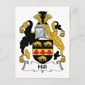 Hill Family Crest Postcard