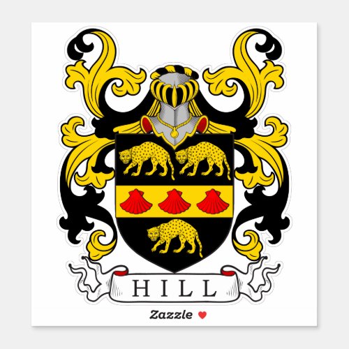 Hill Family Crest Sticker