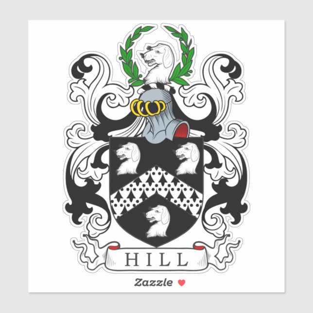 Hill Family Crest Sticker (Sheet)