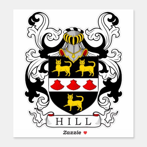 Hill Family Crest Sticker