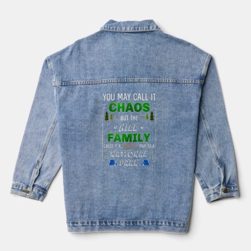 Hill Family National Park Vacation Trip Matching  Denim Jacket