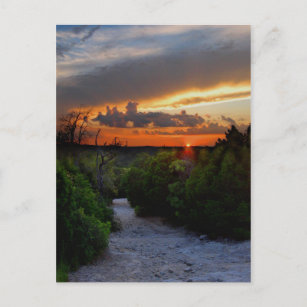Hill Of Life Sunset - Barton Creek - Austin Texas Postcard