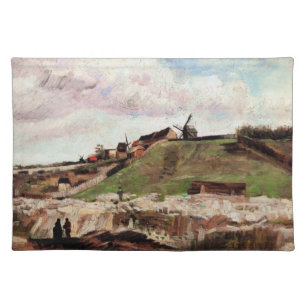 Hill of Montmartre with Quarry by Vincent van Gogh Cloth Placemat