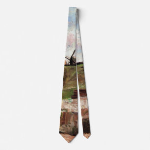 Hill of Montmartre with Quarry by Vincent van Gogh Neck Tie