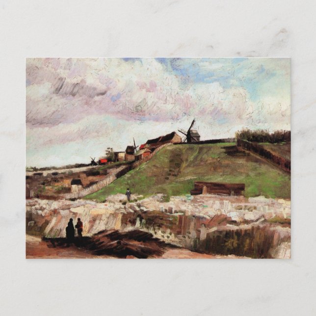 Hill of Montmartre with Quarry by Vincent van Gogh Postcard (Front)