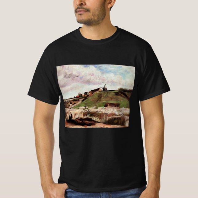 Hill of Montmartre with Quarry by Vincent van Gogh T-Shirt (Front)