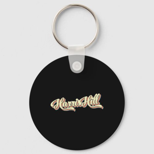 Hill Retro Art Baseball Font Vintage  Keychain