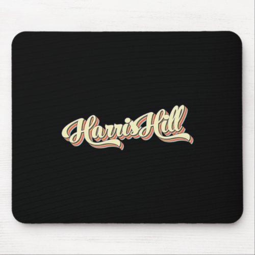 Hill Retro Art Baseball Font Vintage  Mouse Pad