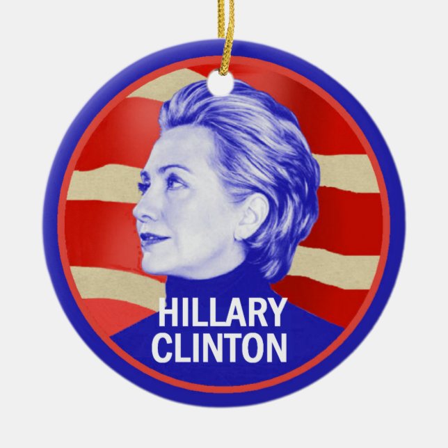 Hillary 2016 ceramic ornament (Front)