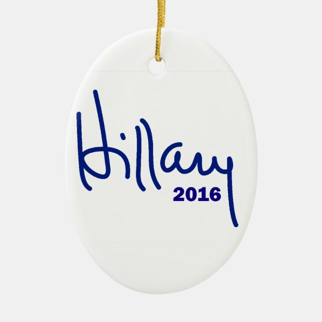 Hillary 2016 ceramic ornament (Front)