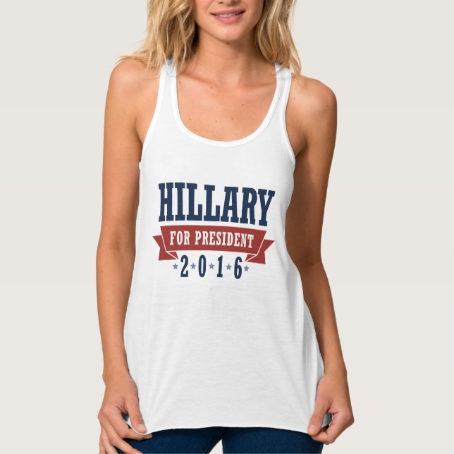 HILLARY 2016 CERTIFIED RIBBON TANK TOP (Front)