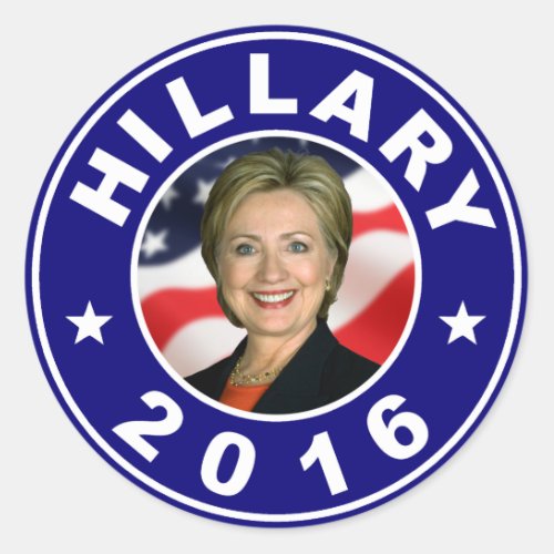 Hillary 2016 classic round sticker