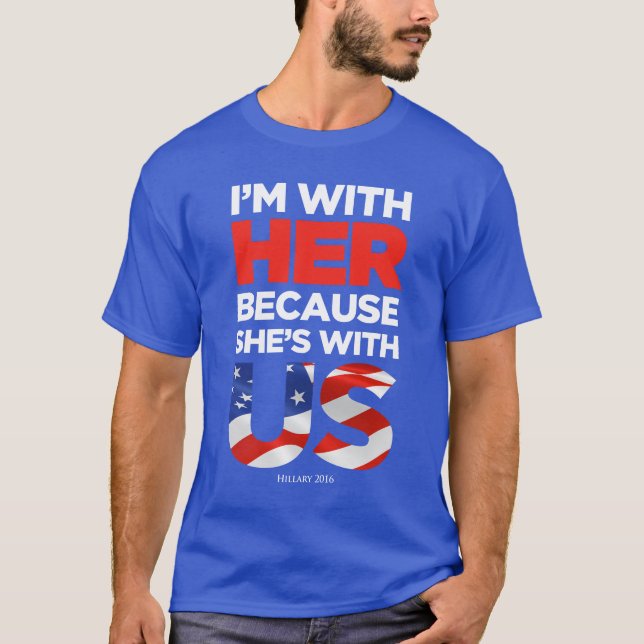 Hillary 2016 Dark/Color Tee (Front)