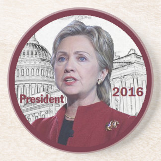 Hillary 2016 drink coaster