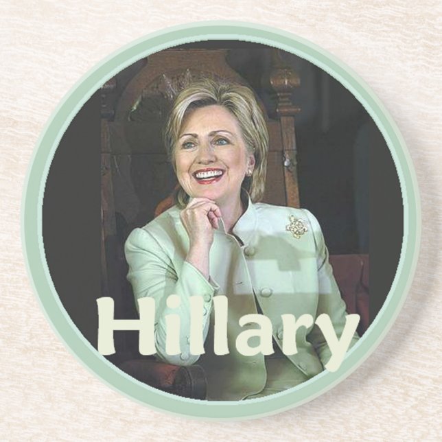 Hillary 2016 drink coaster (Front)