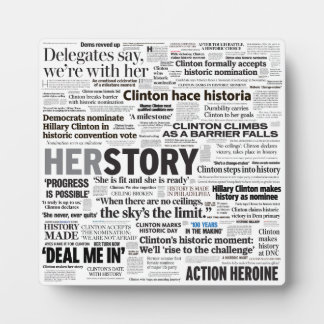 Hillary 2016 Historic Headline Collage Plaque