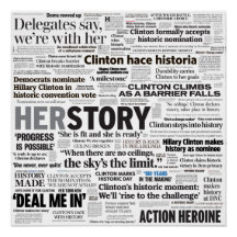 Hillary 2016 Historic Headline Collage Poster