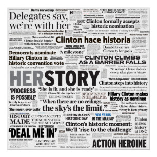 Hillary 2016 Historic Headline Collage Poster
