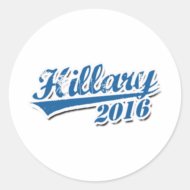 HILLARY 2016 JERSEY OUTLINE.png Classic Round Sticker (Front)