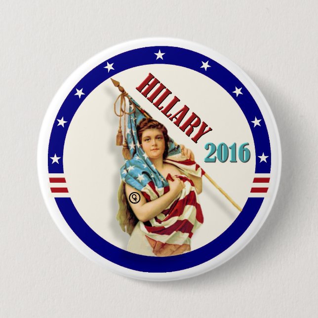 Hillary 2016 pinback button (Front)
