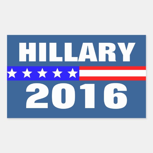 Hillary 2016 Presidential Election Campaign Rectangular Sticker (Front)