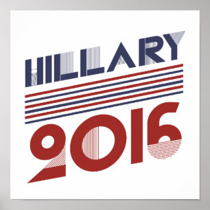 HILLARY 2016 VINTAGE STYLE -.png Poster