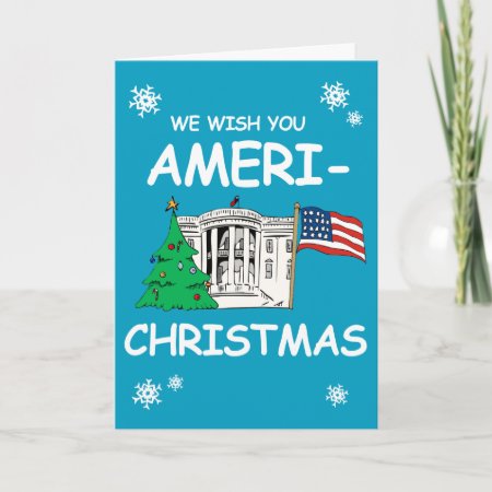 Hillary And Obama Wish You Ameri-christmas Holiday Card
