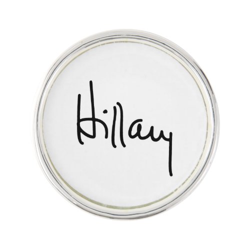 Hillary Autograph black _png Pin